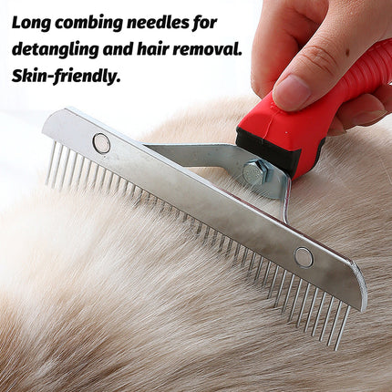 Pet Comb Extra-Large Rake Comb Grooming Brush Deshedding Tool Beauty Comb Dogs