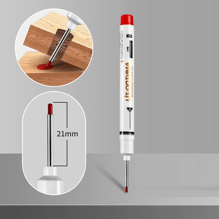 6Pcs Long Head Deep Hole Long Nosed Marker Multifunction Marker Deep Drill Hol