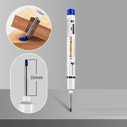 6Pcs Long Head Deep Hole Long Nosed Marker Multifunction Marker Deep Drill Hol