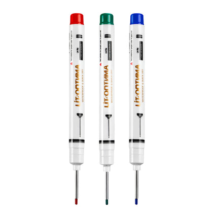 6Pcs Long Head Deep Hole Long Nosed Marker Multifunction Marker Deep Drill Hol