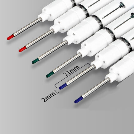 6Pcs Long Head Deep Hole Long Nosed Marker Multifunction Marker Deep Drill Hol