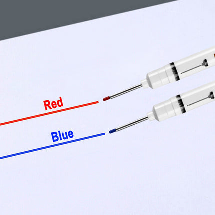 6Pcs Long Head Deep Hole Long Nosed Marker Multifunction Marker Deep Drill Hol