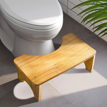 Wooden Household Bathroom Stool Elderly Sit Squat Toilet Stool