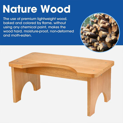 Wooden Household Bathroom Stool Elderly Sit Squat Toilet Stool