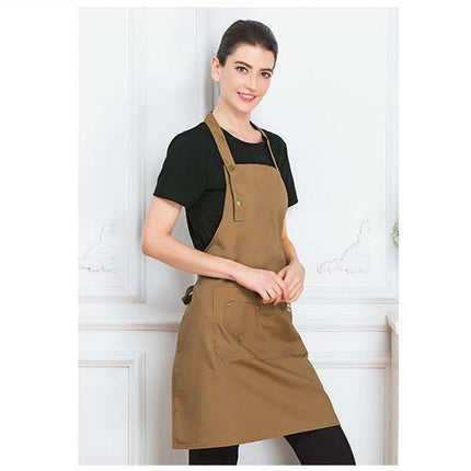 Adjustable Work Apron Neck Strap Waist Tie Kitchen Cooking Bib Apron Men Women