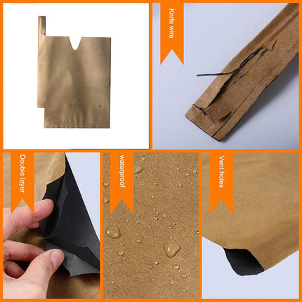 Paper Fruit Bags 100pcs Protective Bagging for Orchard Garden Harvest Storage