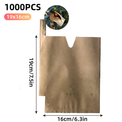 Paper Fruit Bags 100pcs Protective Bagging for Orchard Garden Harvest Storage