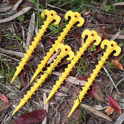 10PCS Spiral Screw Tent Pegs Heavy Duty Ground Stakes for Camping Beach Grass
