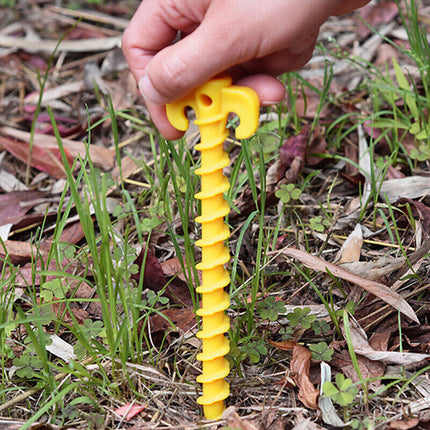 10PCS Spiral Screw Tent Pegs Heavy Duty Ground Stakes for Camping Beach Grass