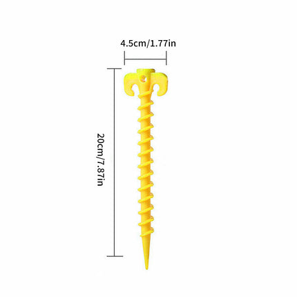 10PCS Spiral Screw Tent Pegs Heavy Duty Ground Stakes for Camping Beach Grass