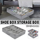 Foldable Shoe Storage Box with Lid Clear Under Bed Organizer Dustproof Visual