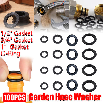100pcs Silicone Rubber Seal Gasket Ring for Pipe Fitting Water Leak Proof