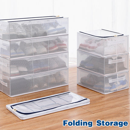 Visible Dustproof Transparent Storage Box Home Organizer for Clothes Toys Shoes