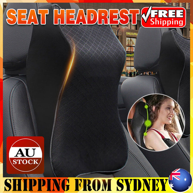 Memory Foam Vehicle Headrest Cushion for Neck and Lumbar Support Comfort