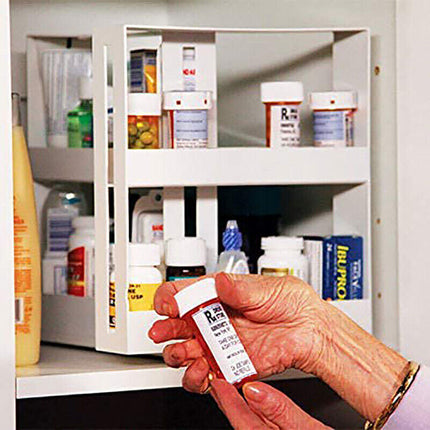 Slide Cabinet Organiser Rack Storage Pantry Kitchen Shelf Spice Jars Can Holder