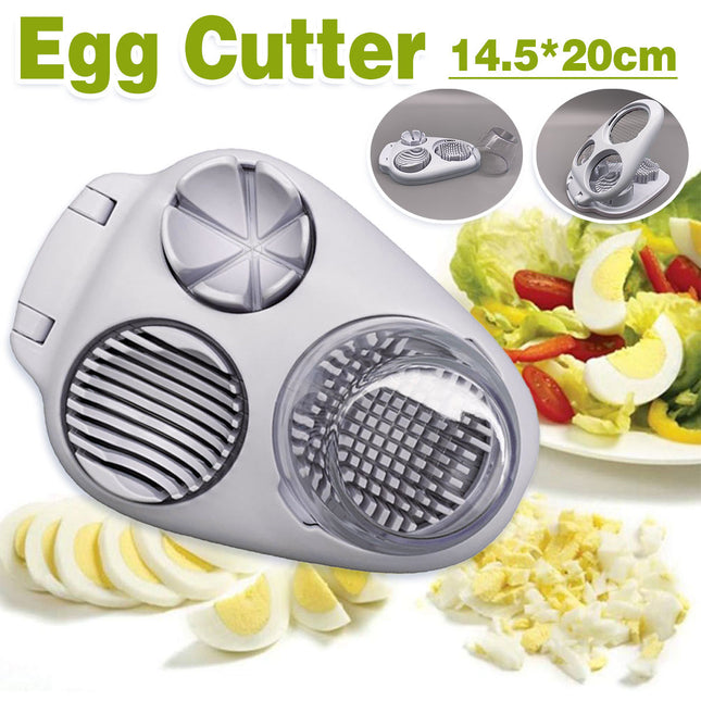 Egg Slicer Kitchen Egg Cutter Stainless Steel Boiled Egg Cutting Tool for Salad