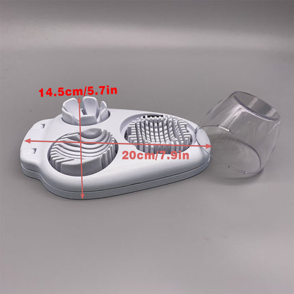 Egg Slicer Kitchen Egg Cutter Stainless Steel Boiled Egg Cutting Tool for Salad