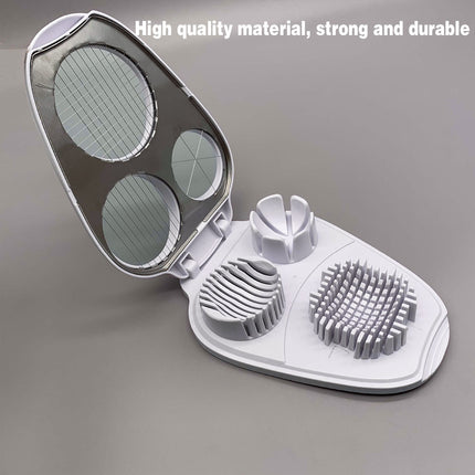 Egg Slicer Kitchen Egg Cutter Stainless Steel Boiled Egg Cutting Tool for Salad