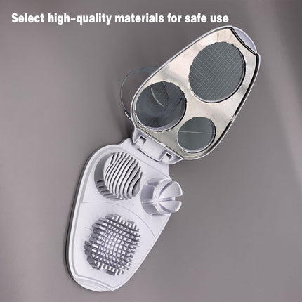 Egg Slicer Kitchen Egg Cutter Stainless Steel Boiled Egg Cutting Tool for Salad