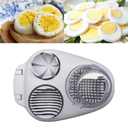 Egg Slicer Kitchen Egg Cutter Stainless Steel Boiled Egg Cutting Tool for Salad