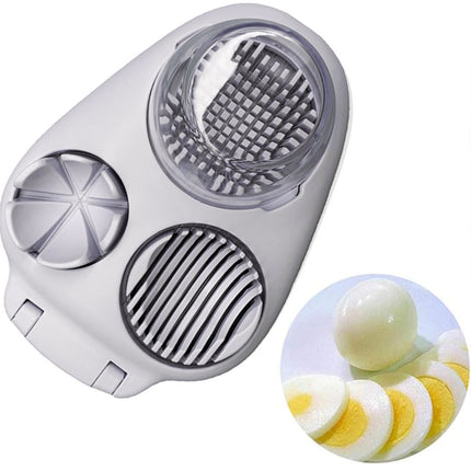 Egg Slicer Kitchen Egg Cutter Stainless Steel Boiled Egg Cutting Tool for Salad
