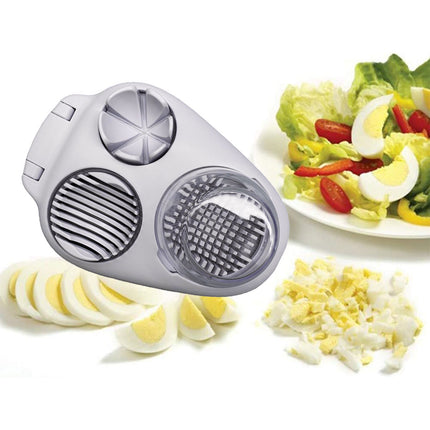 Egg Slicer Kitchen Egg Cutter Stainless Steel Boiled Egg Cutting Tool for Salad
