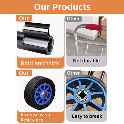 Folding Hand Trolley Heavy Duty Solid Wheel or Stair Climber Tri Wheel for Moving