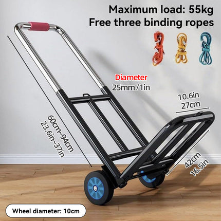 Folding Hand Trolley Heavy Duty Solid Wheel or Stair Climber Tri Wheel for Moving