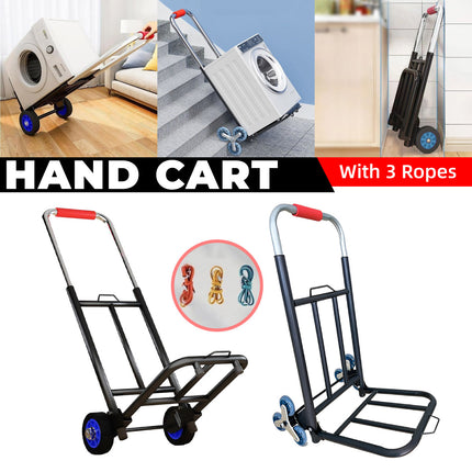 Folding Hand Trolley Heavy Duty Solid Wheel or Stair Climber Tri Wheel for Moving