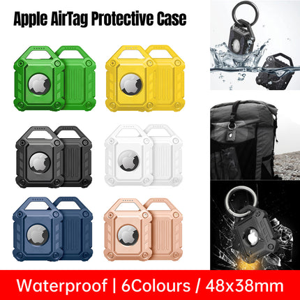 Waterproof Apple AirTag Protective Case TPU Cover Air Tag Tracker Loop Holder