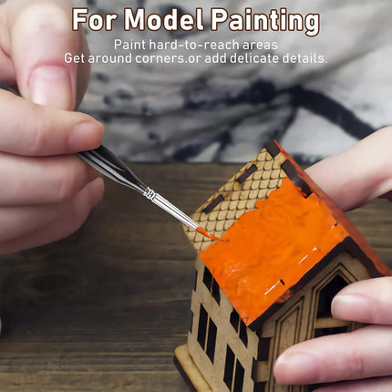 9PCS Fine Detail Paint Brush Set for Watercolour Gouache Acrylic Miniature Art
