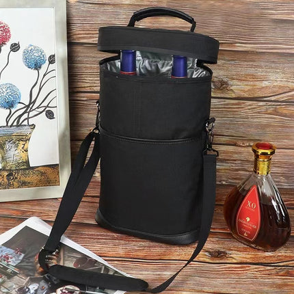 Outdoor Portable Wine Barrel Bag Insulated Picnic Bag for Red Wine Storage