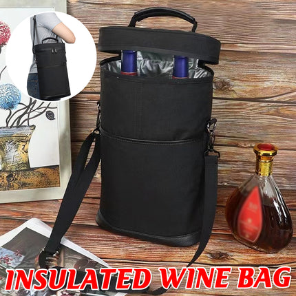 Outdoor Portable Wine Barrel Bag Insulated Picnic Bag for Red Wine Storage