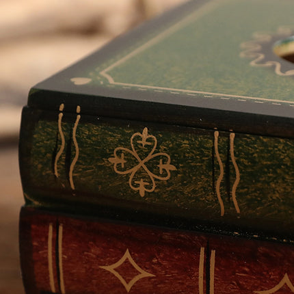 Retro Wooden Book Shape Tissue Box Simulation Decorative Tissue Holder For Home