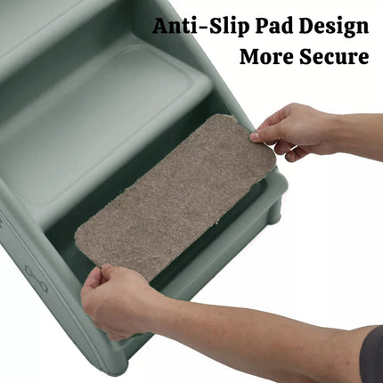 Pet Stairs Ladder Four Storey Light Grey Non Slip Plastic Steps for Dogs and Cat