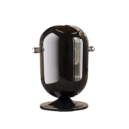 15L Mobile Wheeled Flip-Top Trash Can Waste Bin for Kitchen Bathroom Home Office