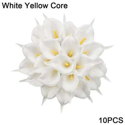 Artificial Flower Bouquet 10PCS PU Calla Lily Real Touch Fake Plant For Home