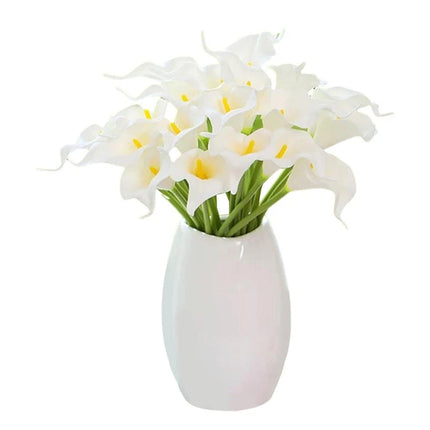 Artificial Flower Bouquet 10PCS PU Calla Lily Real Touch Fake Plant For Home