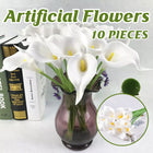 Artificial Flower Bouquet 10PCS PU Calla Lily Real Touch Fake Plant For Home