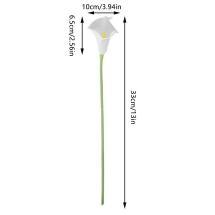 Artificial Flower Bouquet 10PCS PU Calla Lily Real Touch Fake Plant For Home