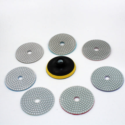 10PCS 100mm Diamond Polishing Pads Set for Granite Marble Concrete Tile
