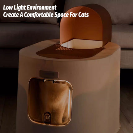 Enclosed Cat Litter Box Spacious Cat Poop Basin Cat Toilet House Litter Pan