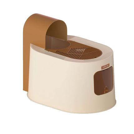 Enclosed Cat Litter Box Spacious Cat Poop Basin Cat Toilet House Litter Pan