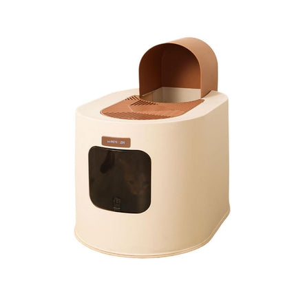 Enclosed Cat Litter Box Spacious Cat Poop Basin Cat Toilet House Litter Pan