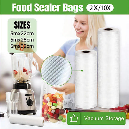1-10x Commercial Heat-Resistant Vacuum Sealer Rolls for Food Storage