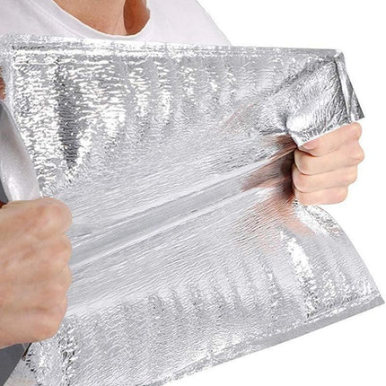 100Pcs Aluminum Foil Insulated Food Storage Bags for Thermal Cooling - Aimall