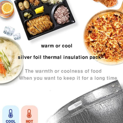 100Pcs Aluminum Foil Insulated Food Storage Bags for Thermal Cooling - Aimall