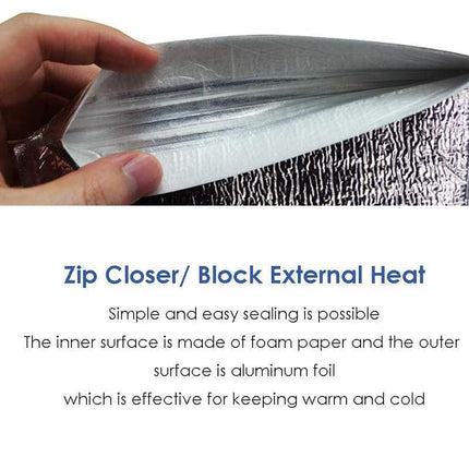 100Pcs Aluminum Foil Insulated Food Storage Bags for Thermal Cooling - Aimall