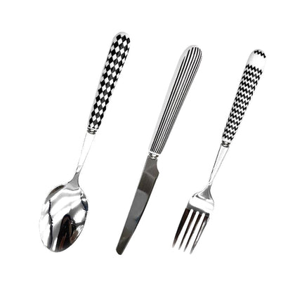 3PCS Stainless Steel Ceramic Handle Cutlery Set for Dining Kitchen Hotel Gift