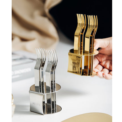 Elegant 304 Stainless Steel Fruit Forks Set of 6 For Home Dessert Cake Use
